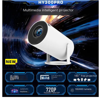 Salange HY300 Mini Smart Projector with 5G WiFi