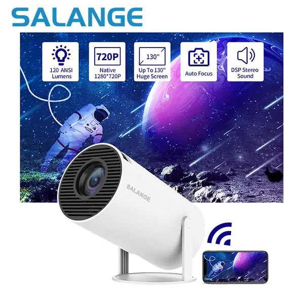 Salange HY300 Mini Smart Projector with 5G WiFi
